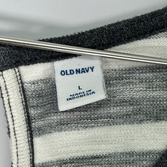 Old Navy‎ Gray Striped T-shirt Jumpsuit Large - Picture 4 of 8
